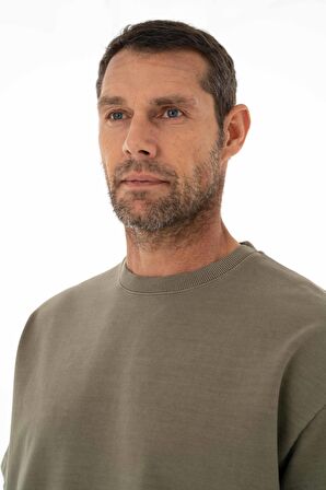 Arma Erkek Oversize Kısa Kollu Bisiklet Yaka Sweatshirt 