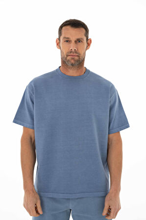 Arma Erkek Oversize Kısa Kollu Bisiklet Yaka Sweatshirt Y25344376401 
