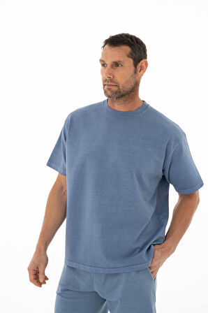 Arma Erkek Oversize Kısa Kollu Bisiklet Yaka Sweatshirt Y25344376401 