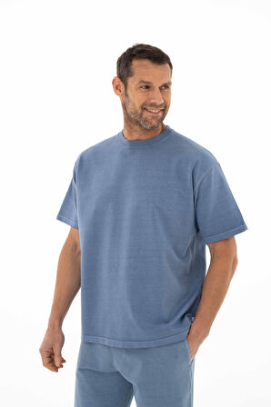 Arma Erkek Oversize Kısa Kollu Bisiklet Yaka Sweatshirt Y25344376401 