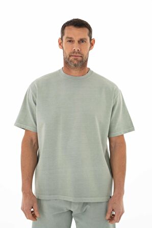 Arma Erkek Oversize Kısa Kollu Bisiklet Yaka Sweatshirt 