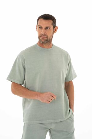 Arma Erkek Oversize Kısa Kollu Bisiklet Yaka Sweatshirt 