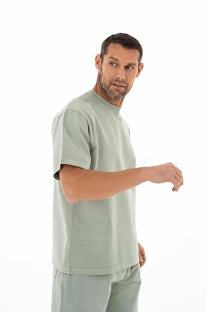Arma Erkek Oversize Kısa Kollu Bisiklet Yaka Sweatshirt 