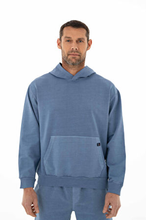 Arma Erkek Oversize 2 İplik Kanguru Cepli Kapşonlu Sweatshirt Y25254376601 