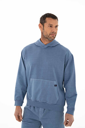 Arma Erkek Oversize 2 İplik Kanguru Cepli Kapşonlu Sweatshirt Y25254376601 