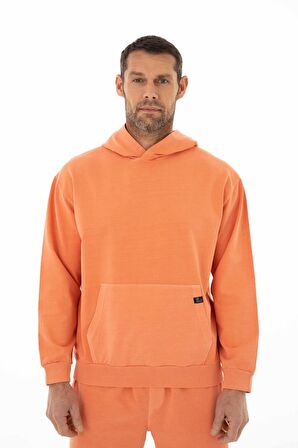 Arma Erkek Oversize 2 İplik Kanguru Cepli Kapşonlu Sweatshirt 