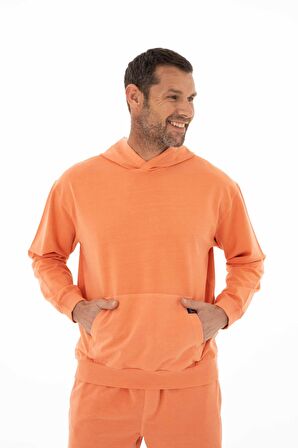 Arma Erkek Oversize 2 İplik Kanguru Cepli Kapşonlu Sweatshirt 