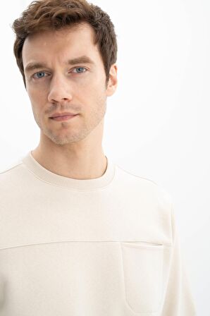 Arma Erkek Regular Fit Cepli Bisiklet Yaka Sweatshirt 