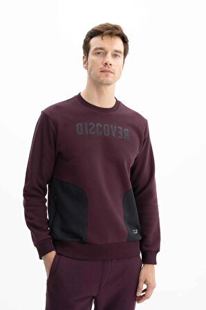 Arma Erkek Regular Fit Fermuarlı Yan Cepli Bisiklet Yaka Sweatshirt 