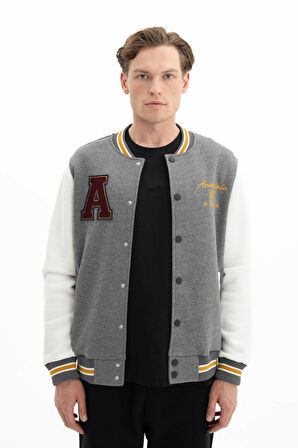 Arma Erkek Cepli Regular Fit Düğme Kapamalı Kolej Mont Sweatshirt 