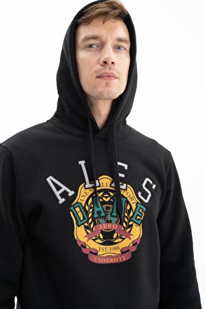 Arma Erkek Regular Fit Cepsiz Kapşonlu Sweatshirt 