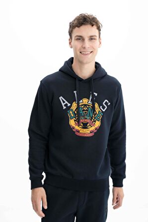 Arma Erkek Regular Fit Cepsiz Kapşonlu Sweatshirt 