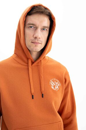 Arma Erkek Relax Fit Kanguru Cepli Kapşonlu Sweatshirt 