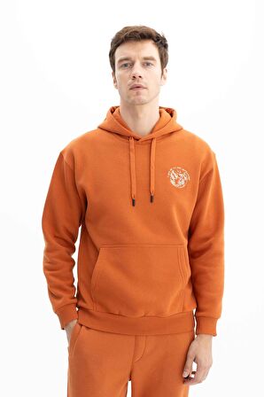 Arma Erkek Relax Fit Kanguru Cepli Kapşonlu Sweatshirt 