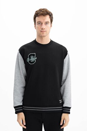 Arma Erkek Relax Fit Bisiklet Yaka Sweatshirt 