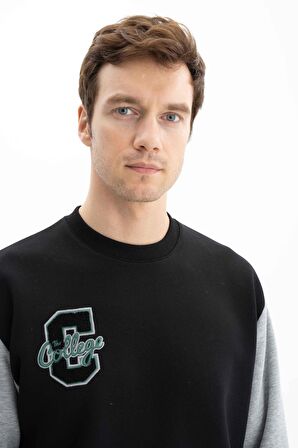 Arma Erkek Relax Fit Bisiklet Yaka Sweatshirt 