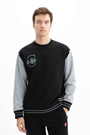 Arma Erkek Relax Fit Bisiklet Yaka Sweatshirt 