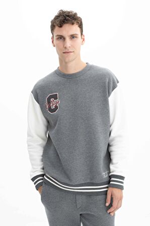 Arma Erkek Relax Fit Bisiklet Yaka Sweatshirt 
