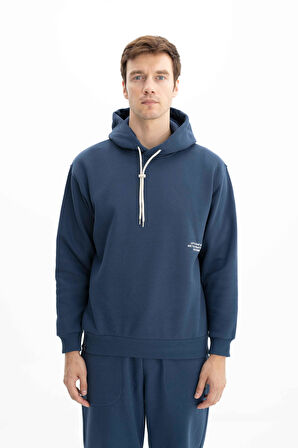 Arma Erkek Relax Fit Kapüşonlu Cepsiz Sweatshirt K26254625201 