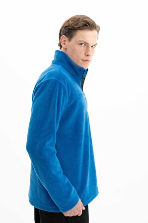 Arma Erkek Basic Regular Fit Dik Yaka Tüy Bırakmayan Softech Polar Yarım Fermuarlı Sweatshirt 