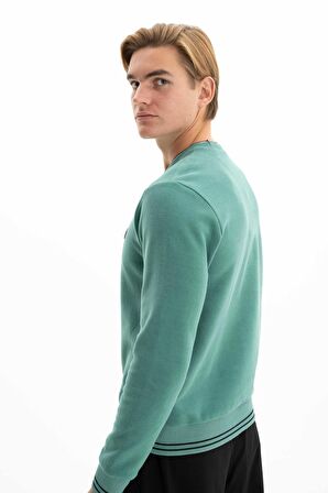 Arma Erkek Regular Fit Selanik Kumaş Bisiklet Yaka Sweatshirt 