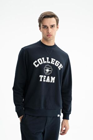 Arma Erkek Regular Fit Şardonsuz 3 İplik Bisiklet Yaka Sweatshirt 