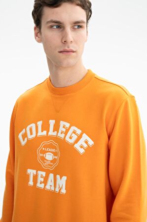 Arma Erkek Regular Fit Şardonsuz 3 İplik Bisiklet Yaka Sweatshirt 