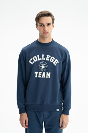 Arma Erkek Yazı Baskılı Regular Fit Şardonsuz 3 İplik Bisiklet Yaka Sweatshirt K26124601201 