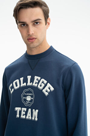 Arma Erkek Yazı Baskılı Regular Fit Şardonsuz 3 İplik Bisiklet Yaka Sweatshirt K26124601201 