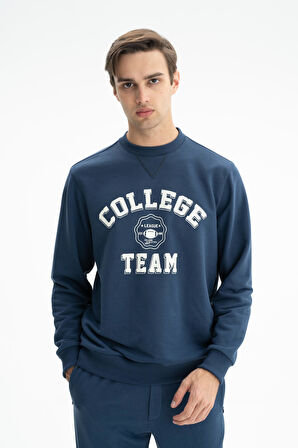 Arma Erkek Yazı Baskılı Regular Fit Şardonsuz 3 İplik Bisiklet Yaka Sweatshirt K26124601201 