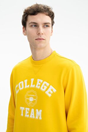 Arma Erkek Regular Fit Şardonsuz 3 İplik Bisiklet Yaka Sweatshirt 