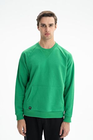 Arma Erkek Regular Fit Şardonsuz 3 İplik Kanguru Cepli Bisiklet Yaka Sweatshirt 