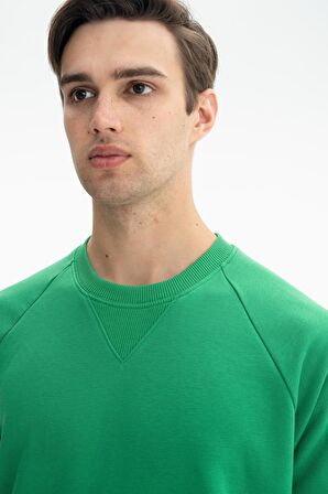 Arma Erkek Regular Fit Şardonsuz 3 İplik Kanguru Cepli Bisiklet Yaka Sweatshirt 