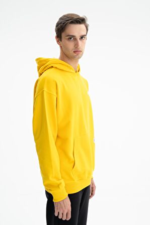 Arma Erkek Oversize Kanguru Cepli Şardonsuz 3 İplik Kapşonlu Sweatshirt 