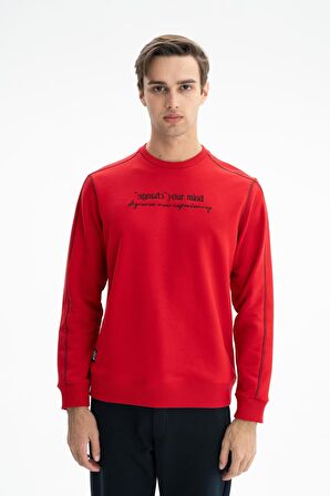 Arma Erkek Regular Fit Şardonsuz 3 İplik Bisiklet Yaka Sweatshirt 