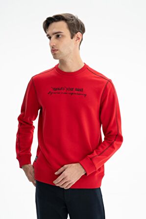 Arma Erkek Regular Fit Şardonsuz 3 İplik Bisiklet Yaka Sweatshirt 
