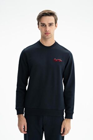 Arma Erkek Regular Fit Şardonsuz 3 İplik Bisiklet Yaka Sweatshırt 