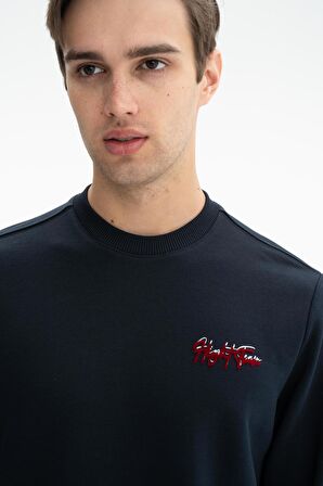 Arma Erkek Regular Fit Şardonsuz 3 İplik Bisiklet Yaka Sweatshırt 