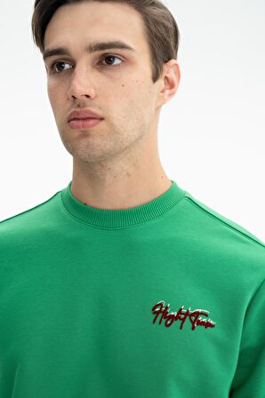 Arma Erkek Regular Fit Şardonsuz 3 İplik Bisiklet Yaka Sweatshırt 