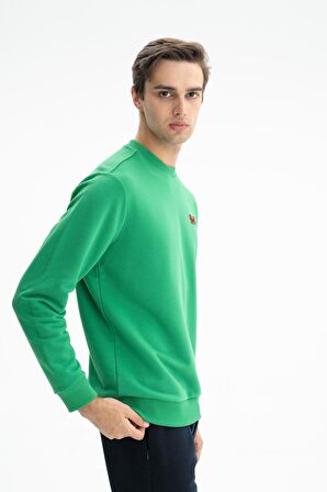 Arma Erkek Regular Fit Şardonsuz 3 İplik Bisiklet Yaka Sweatshırt 