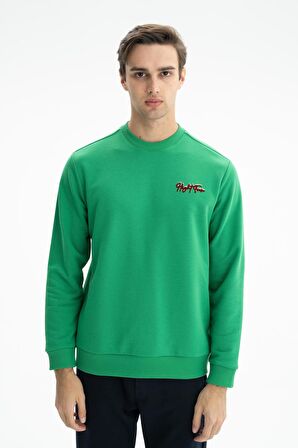 Arma Erkek Regular Fit Şardonsuz 3 İplik Bisiklet Yaka Sweatshırt 