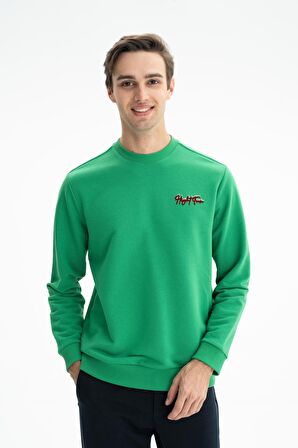 Arma Erkek Regular Fit Şardonsuz 3 İplik Bisiklet Yaka Sweatshırt 