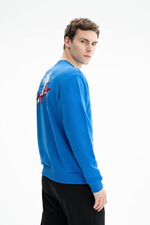 Arma Erkek Regular Fit Şardonsuz 3 İplik Bisiklet Yaka Sweatshırt 