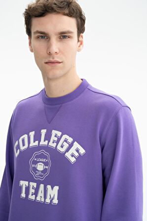 Arma Erkek Regular Fit Şardonsuz 3 İplik Bisiklet Yaka Sweatshirt 