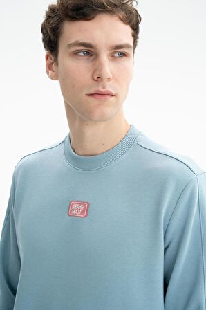 Arma Erkek Regular Fit Şardonsuz 3 İplik Bisiklet Yaka Sweatshirt 