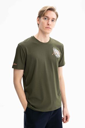 Arma Erkek Örme Regular Fit Penye Bisiklet Yaka Tişört 