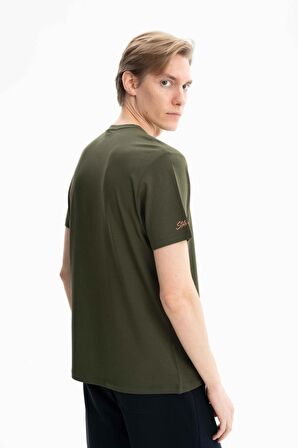 Arma Erkek Örme Regular Fit Penye Bisiklet Yaka Tişört 