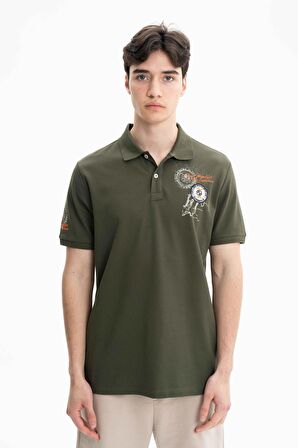 Arma Erkek Büyük Beden Pike Örme Polo Yaka Tişört 