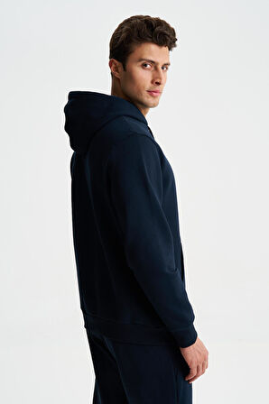Arma Şık Erkek Regular Fit Basic 3 İplik Şardonlu Kanguru Cepli Kapüşonlu Sweatshirt 
