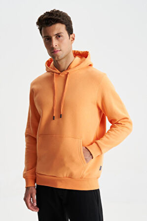 Arma Şık Erkek Regular Fit Basic 3 İplik Şardonlu Kanguru Cepli Kapüşonlu Sweatshirt 